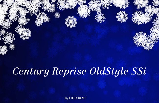 Century Reprise OldStyle SSi example